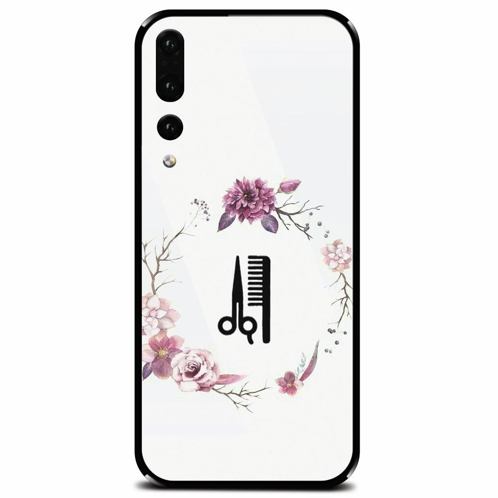 Husa din sticla securizata pentru Huawei P20 Pro, Icon Barber