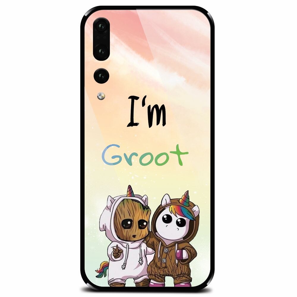 Husa din sticla securizata pentru Huawei P20 Pro, Im Groot