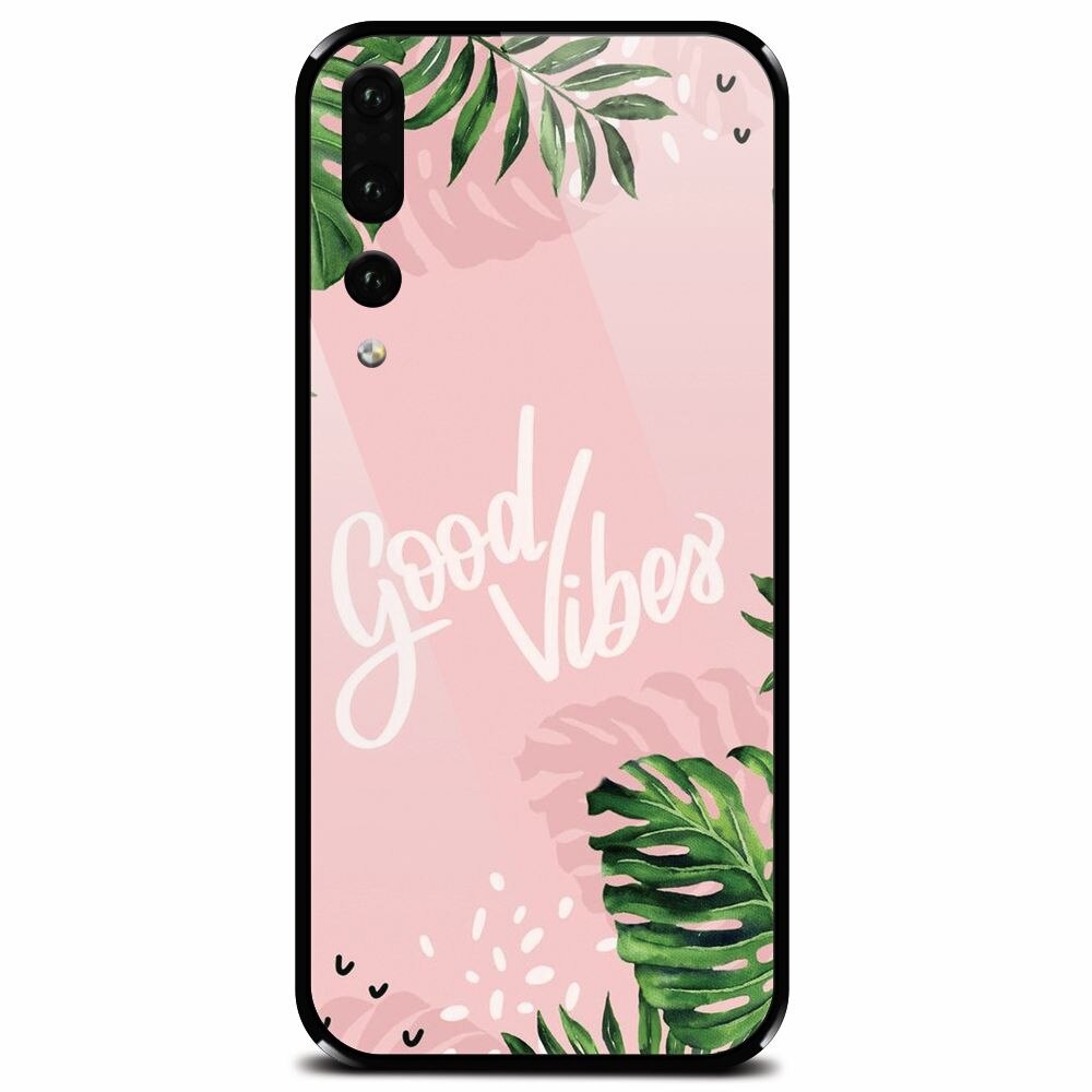 Husa din sticla securizata pentru Huawei P20 Pro, Good Vibes