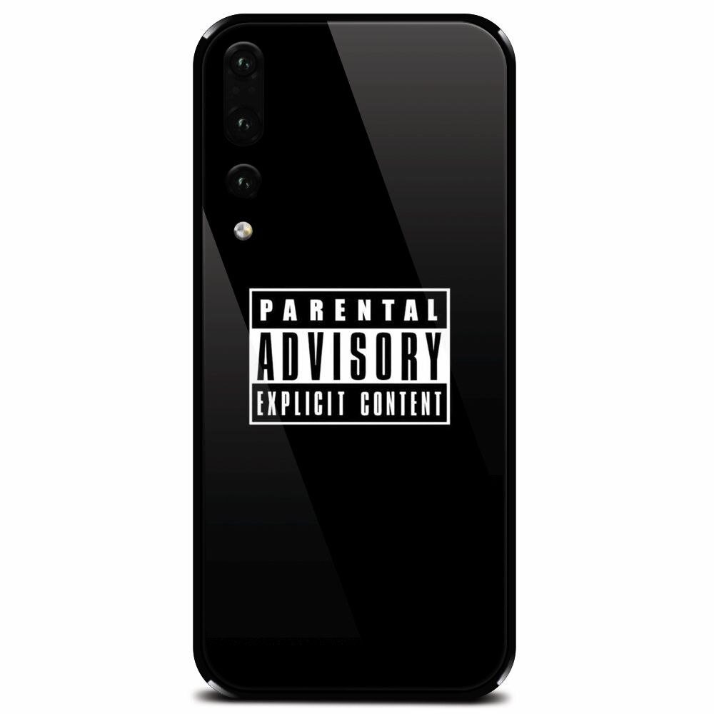 Husa din sticla securizata pentru Huawei P20 Pro, Parental Advisory