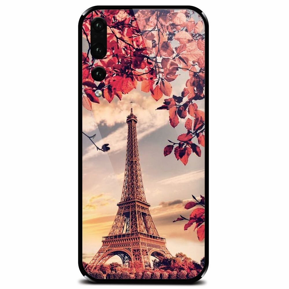 Husa din sticla securizata pentru Huawei P20 Pro, Eifel Tower