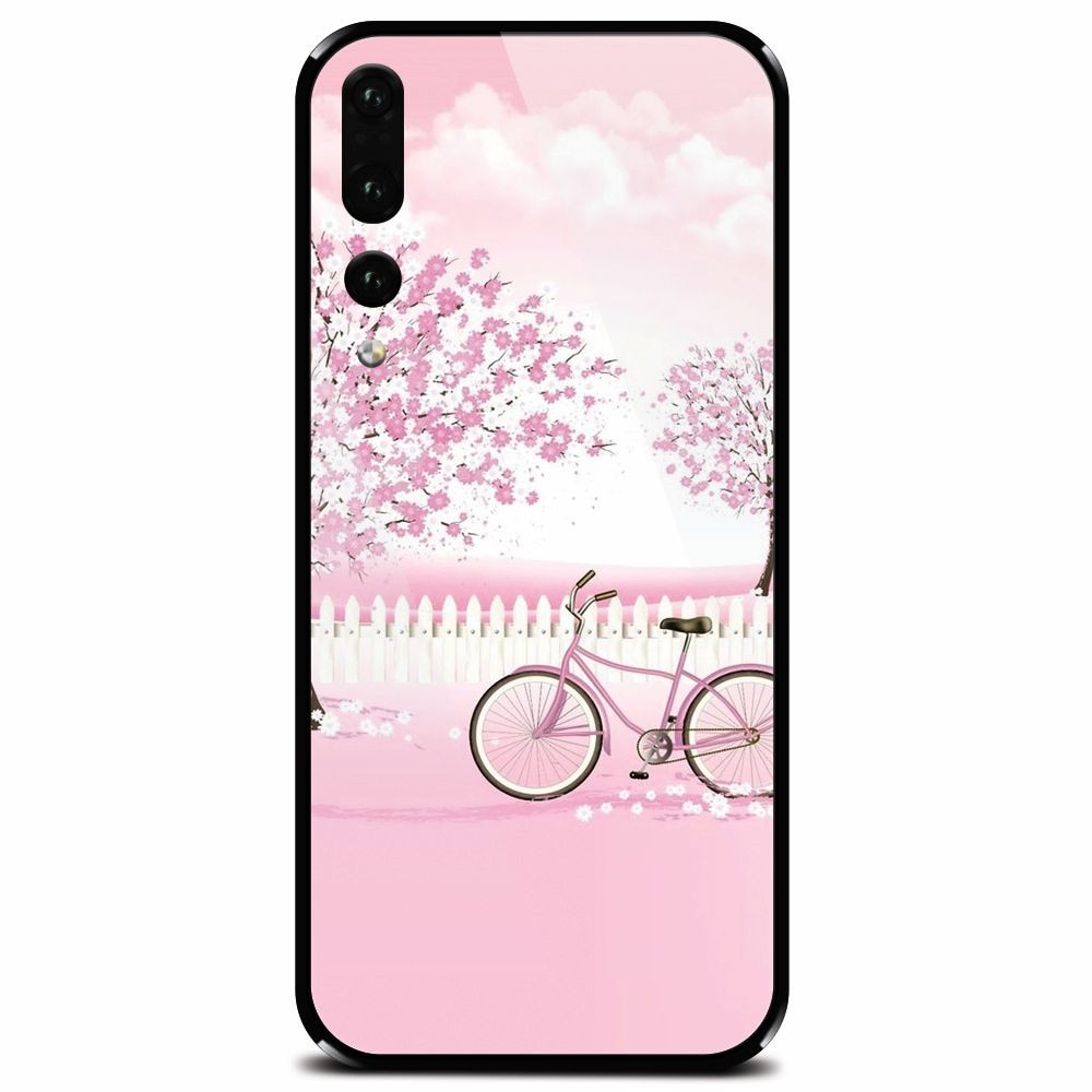 Husa din sticla securizata pentru Huawei P20 Pro, Pink Spring