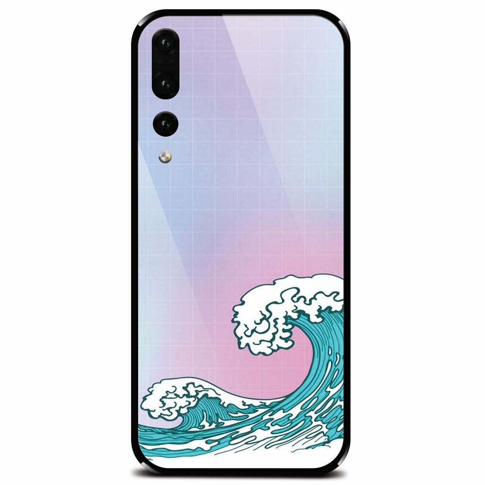 Husa din sticla securizata pentru Huawei P20 Pro, Waves