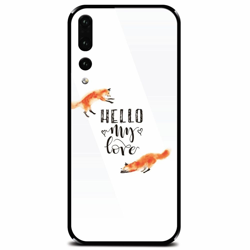 Husa din sticla securizata pentru Huawei P20 Pro, Hello My Love