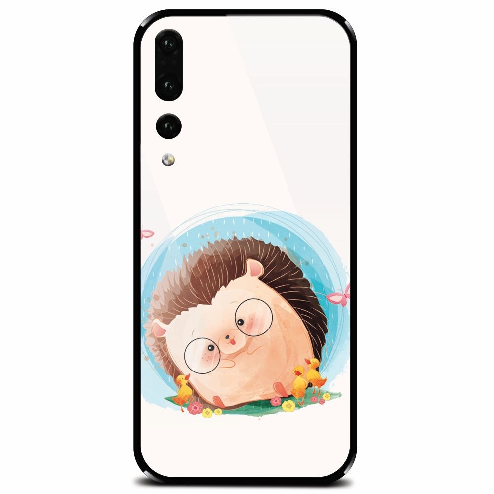 Husa din sticla securizata pentru Huawei P20 Pro, Arici