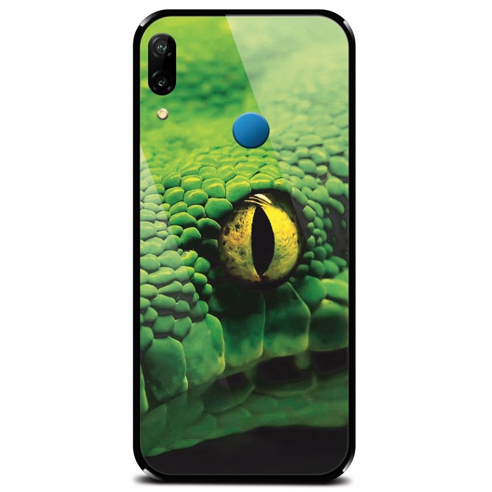Husa din sticla securizata pentru Huawei P20 Lite, Animal Eye