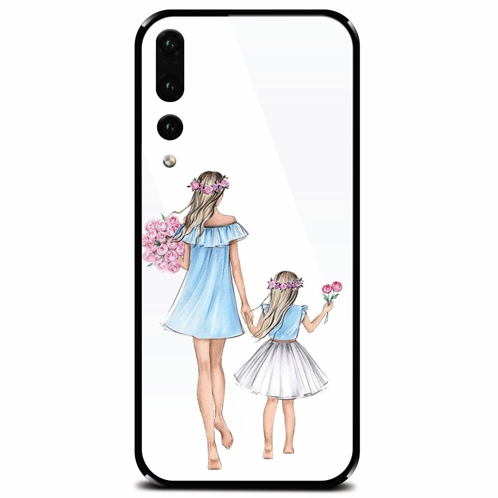 Husa din sticla securizata pentru Huawei P20 Pro, Mom's Princess