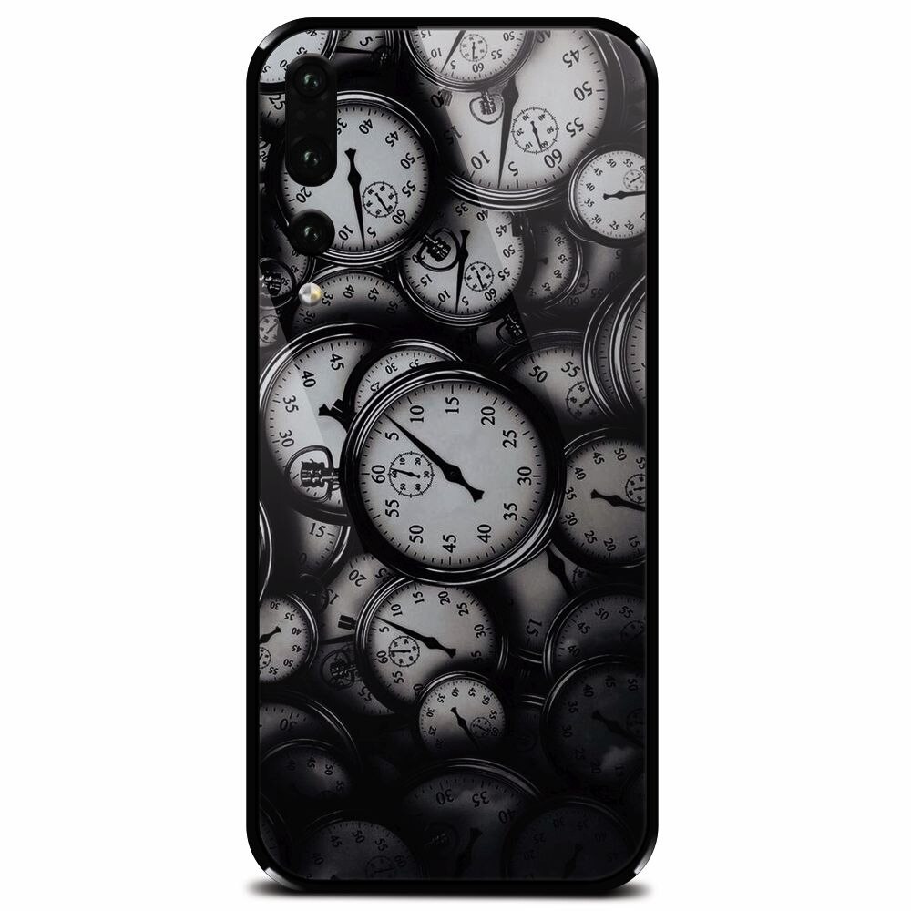 Husa din sticla securizata pentru Huawei P20 Pro, Clocks Bw