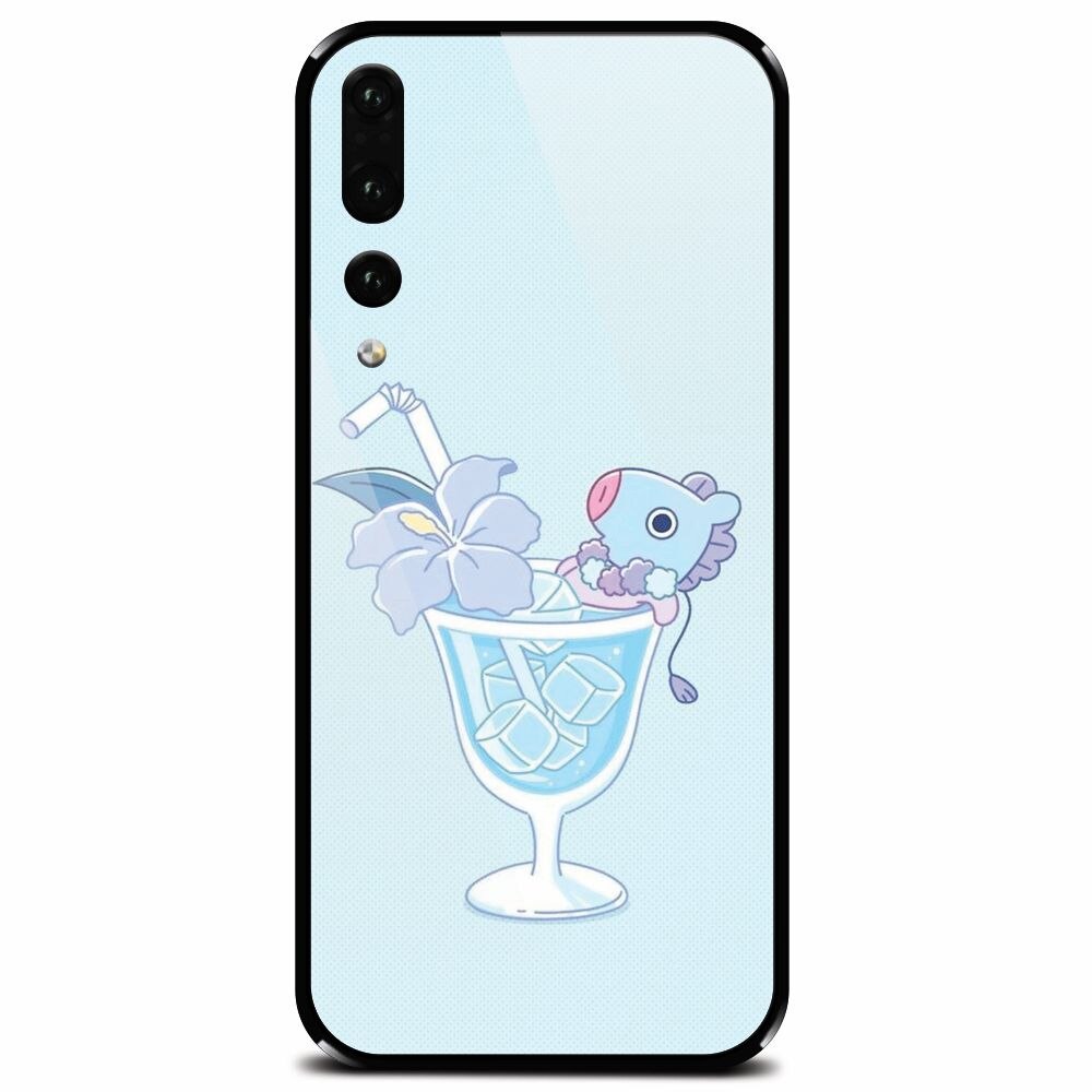 Husa din sticla securizata pentru Huawei P20 Pro, Coktail