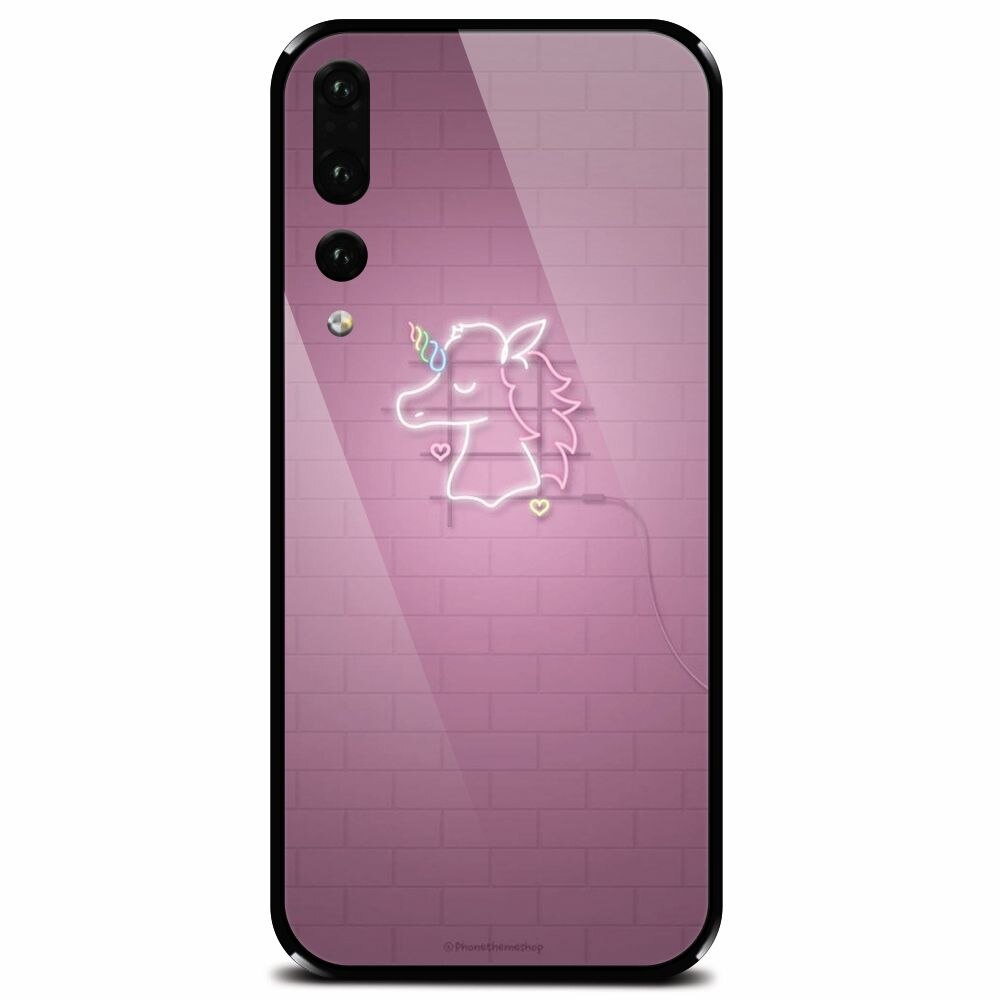 Husa din sticla securizata pentru Huawei P20 Pro, Light Unicorn