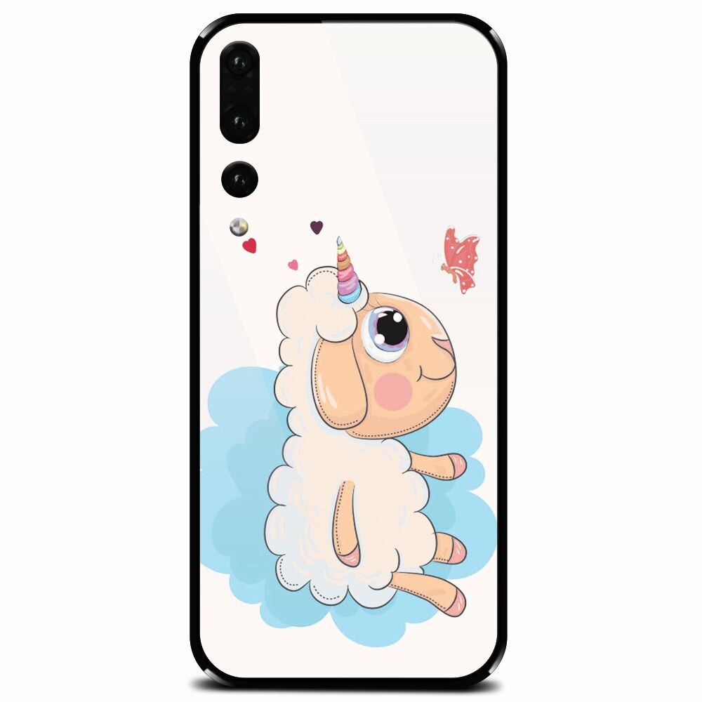 Husa din sticla securizata pentru Huawei P20 Pro, Sheep Star