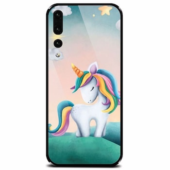 Husa din sticla securizata pentru Huawei P20 Pro, Magic Unicorn Husa din sticla securizata pentru Huawei P20 Pro, Magic Unicorn