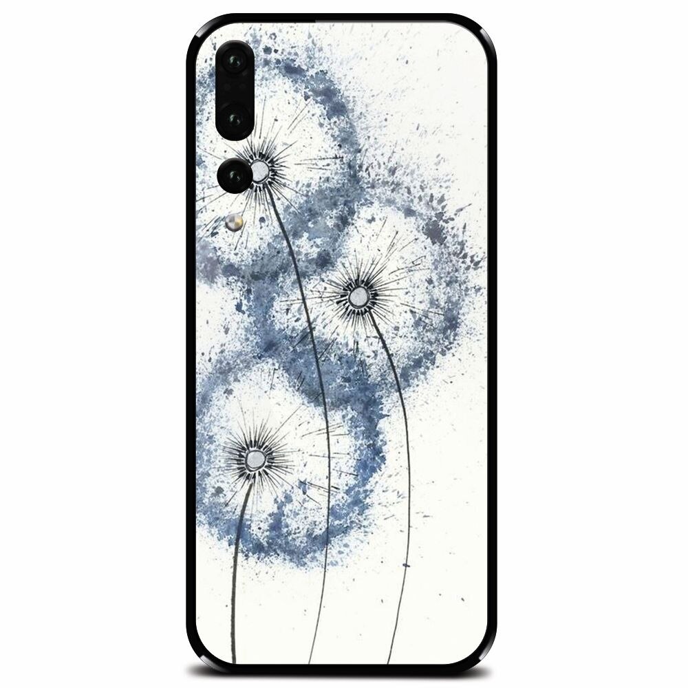 Husa din sticla securizata pentru Huawei P20 Pro, Dandelion