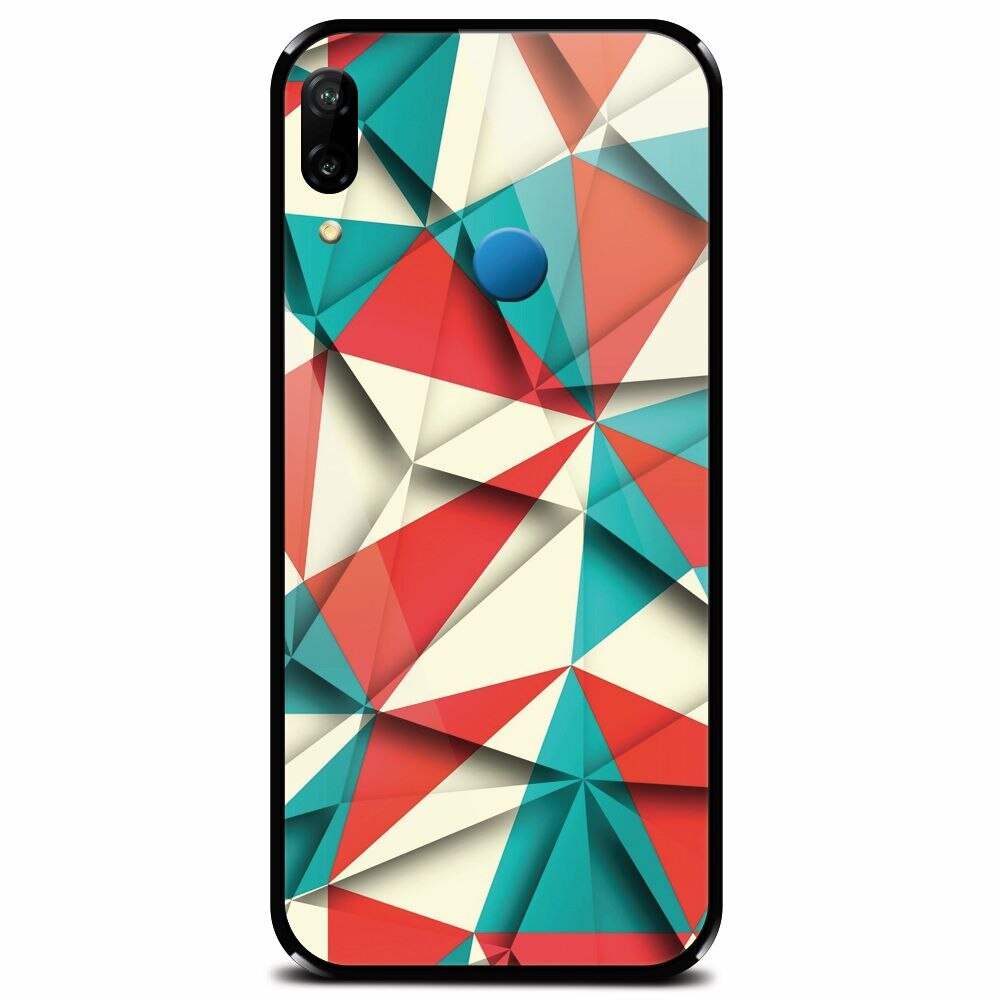 Husa din sticla securizata pentru Huawei P20 Lite, Abstract Vector