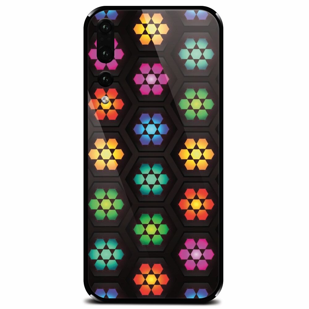 Husa din sticla securizata pentru Huawei P20 Pro, Kaleidoscope Mosaic Patterns