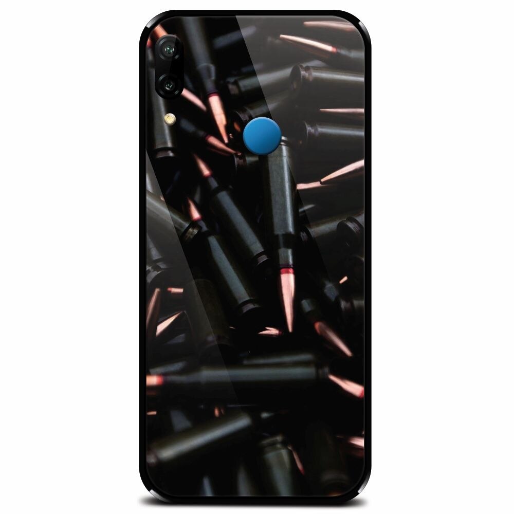 Husa din sticla securizata pentru Huawei P20 Lite, Ammunition Bullets