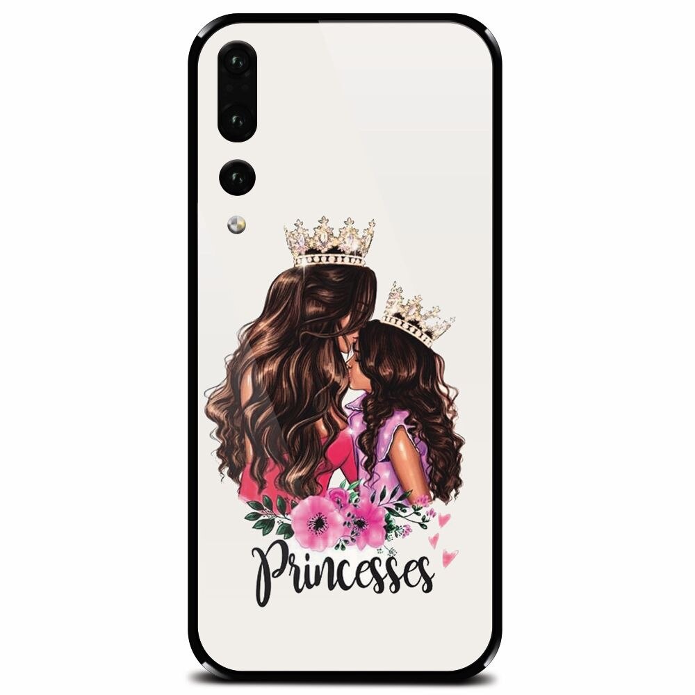 Husa din sticla securizata pentru Huawei P20 Pro, Princesses