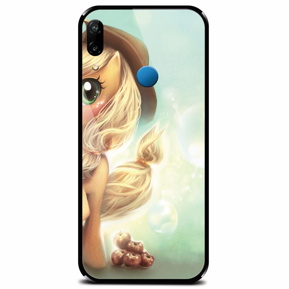 Husa din sticla securizata pentru Huawei P20 Lite, Applejack Pony Cute K