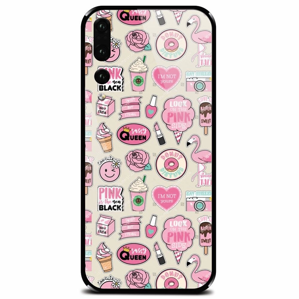 Husa din sticla securizata pentru Huawei P20 Pro, Sassy Queen