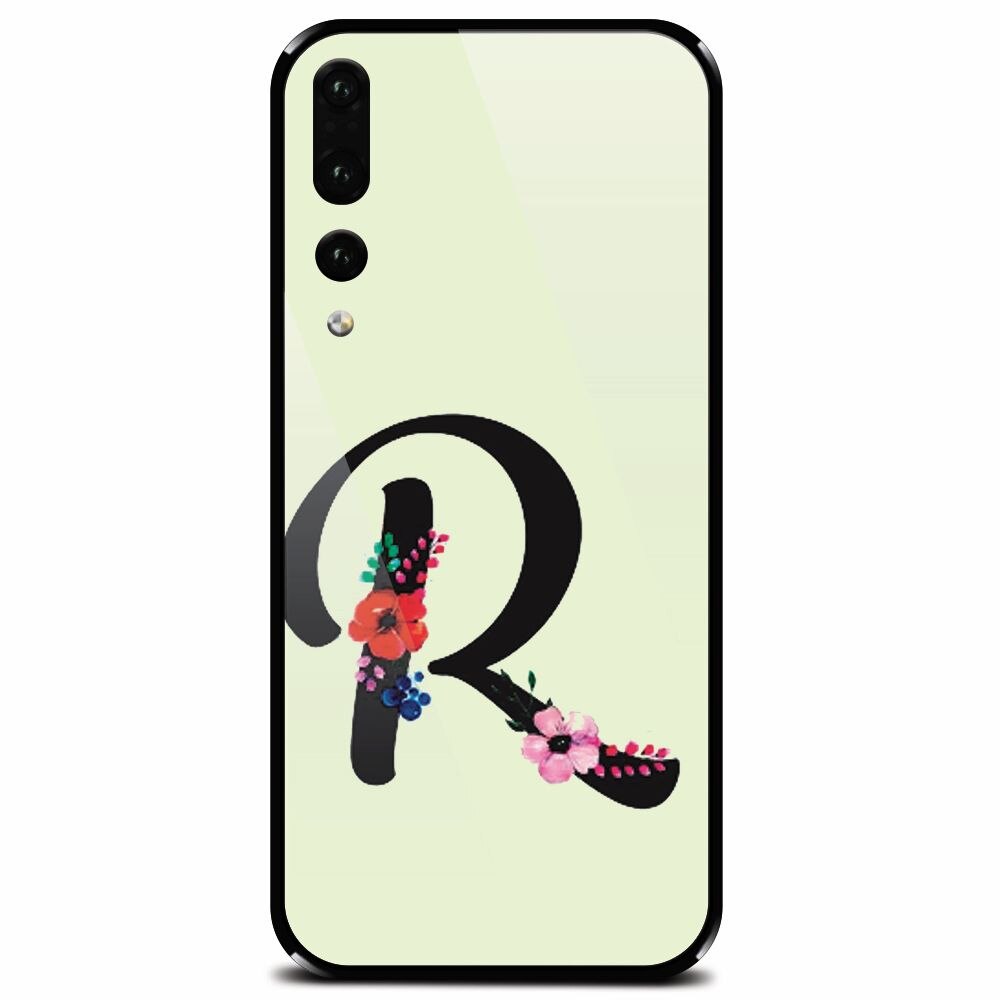 Husa din sticla securizata pentru Huawei P20 Pro, Litera R