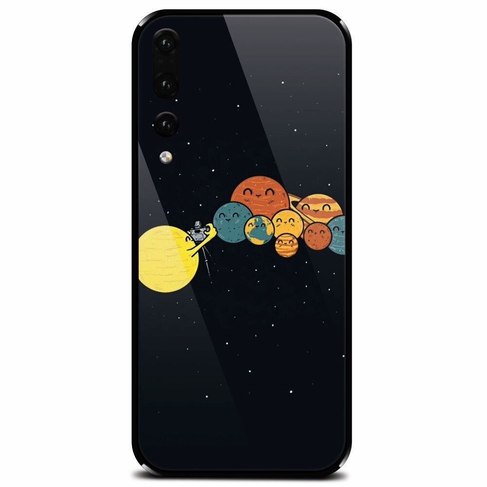 Husa din sticla securizata pentru Huawei P20 Pro, Selfie Planet