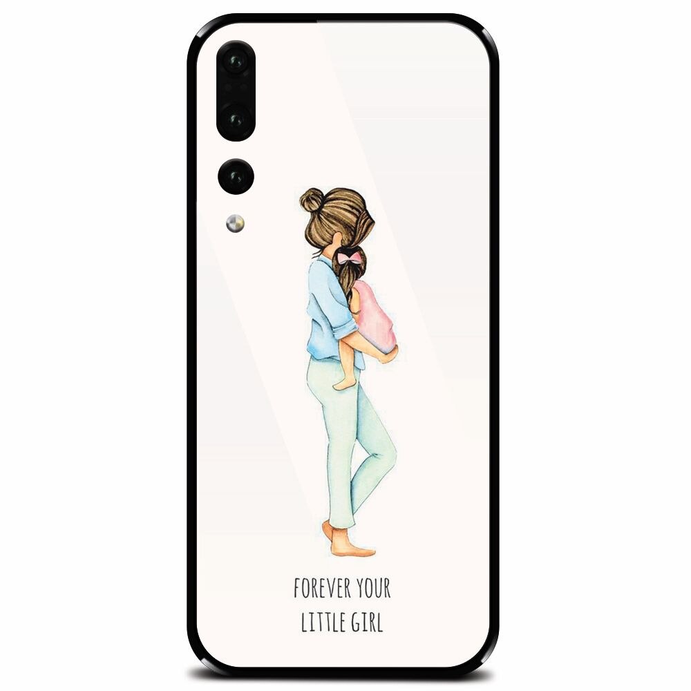 Husa din sticla securizata pentru Huawei P20 Pro, Forever Little Girl