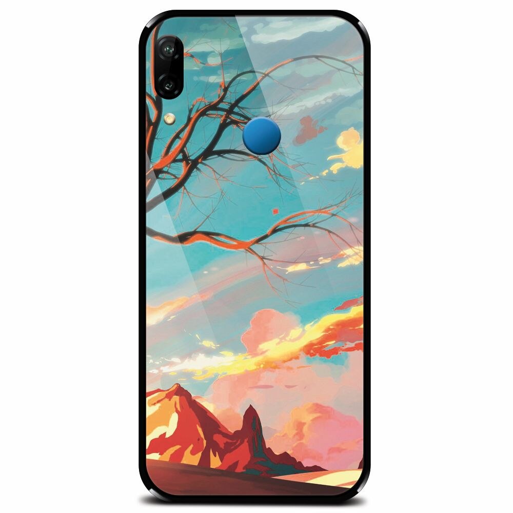 Husa din sticla securizata pentru Huawei P20 Lite, Artistic Landscape
