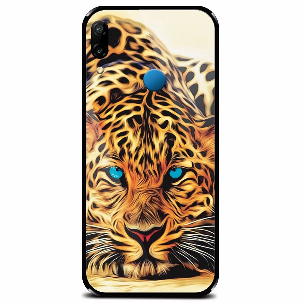 Husa din sticla securizata pentru Huawei P20 Lite, Animal Tiger