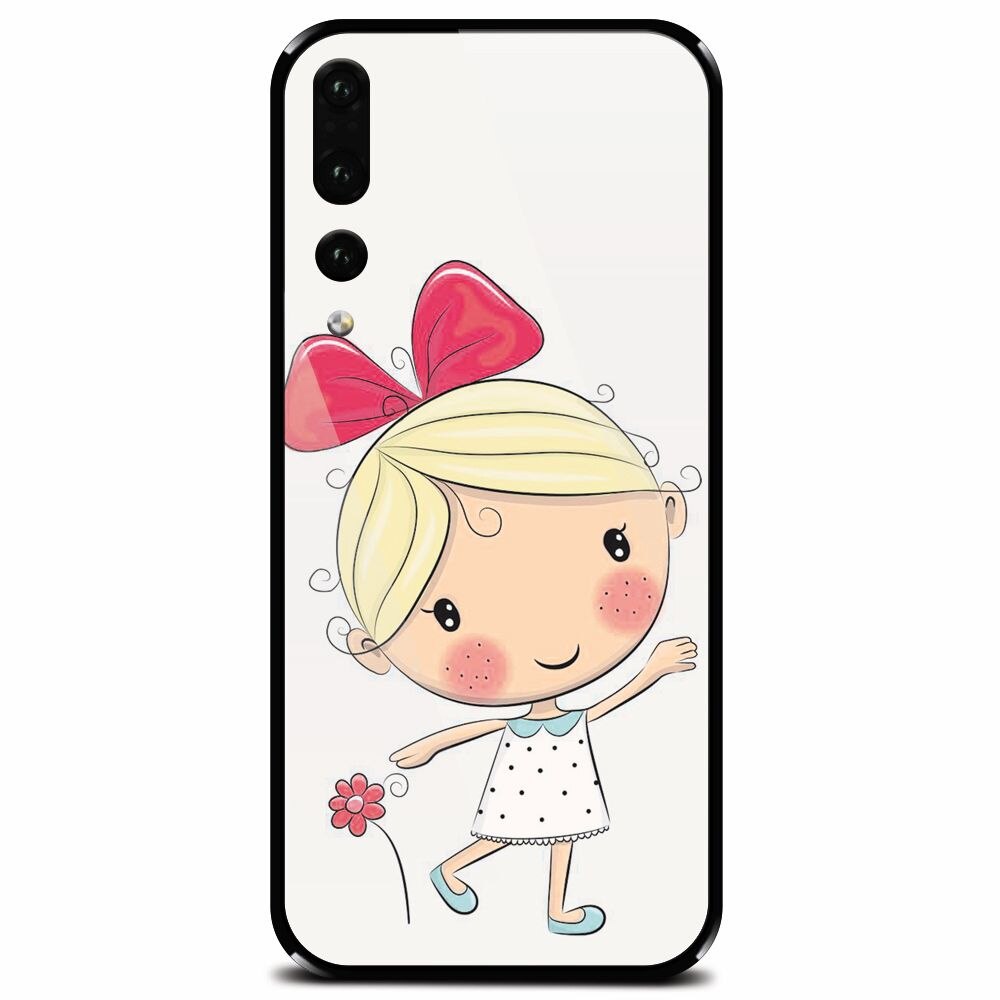 Husa din sticla securizata pentru Huawei P20 Pro, Fetita