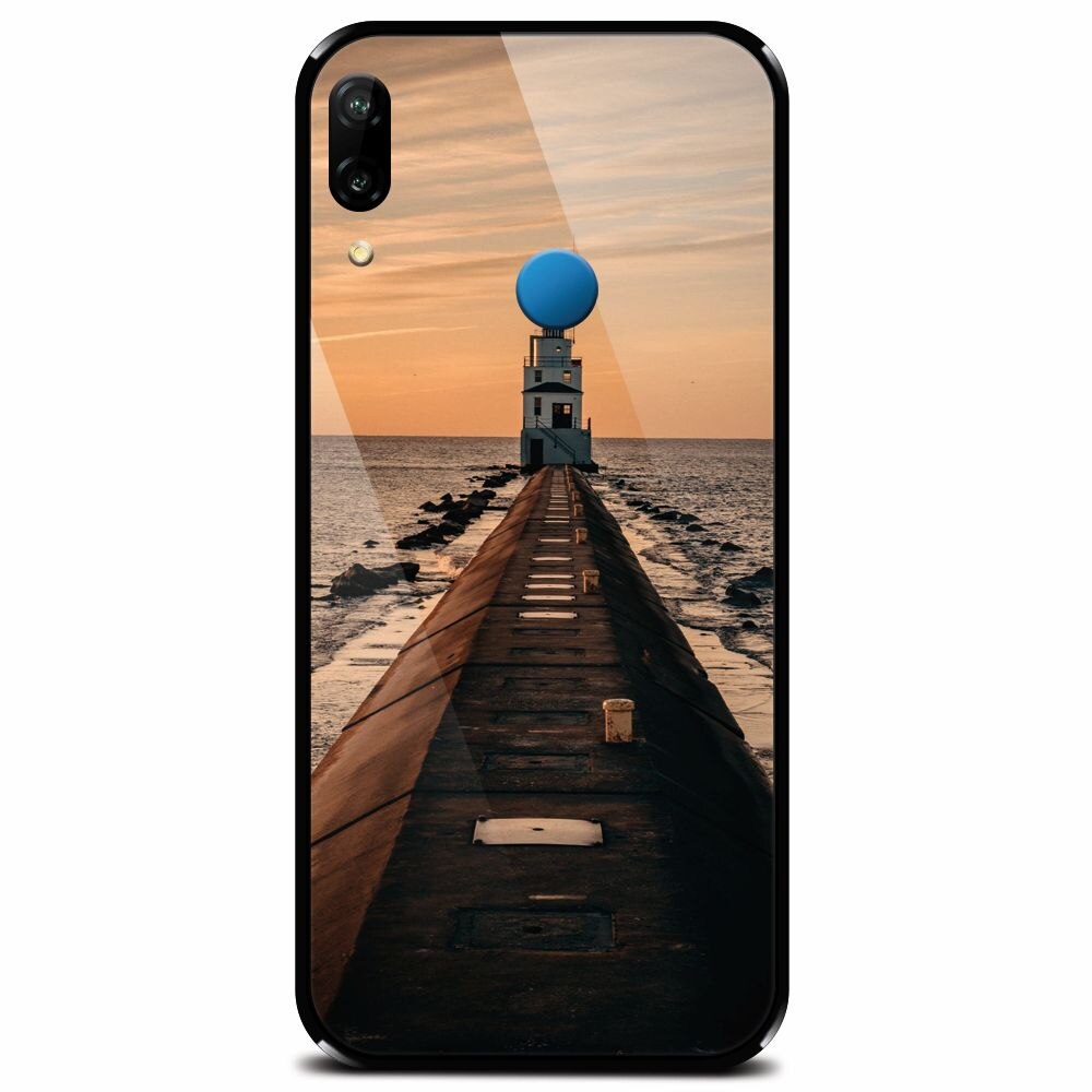 Husa din sticla securizata pentru Huawei P20 Lite, Dawn Dusk