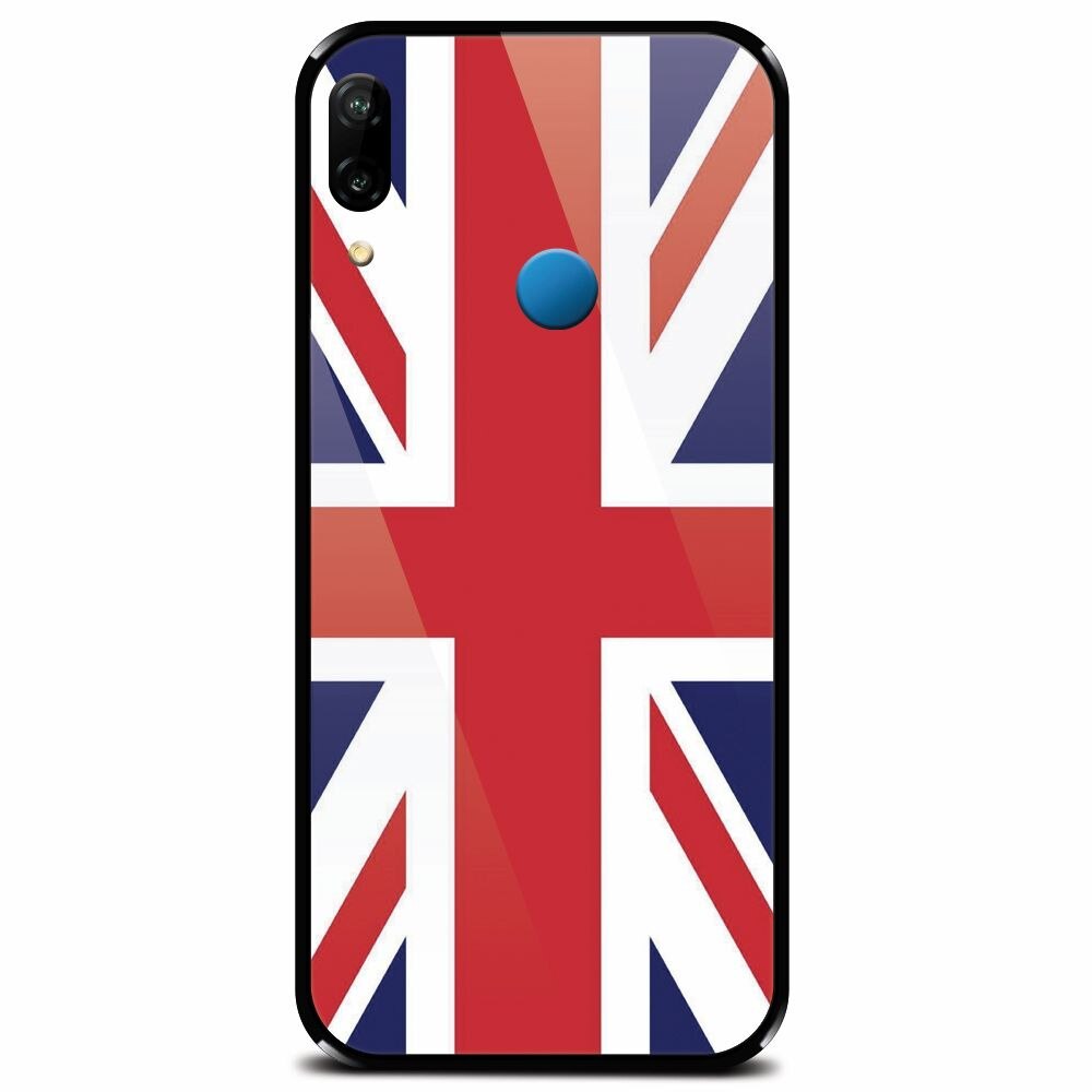 Husa din sticla securizata pentru Huawei P20 Lite, UK Flag Illustration