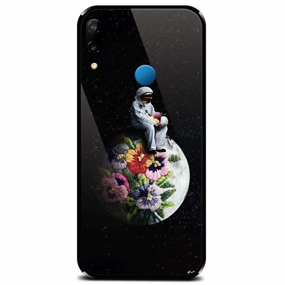 Husa din sticla securizata pentru Huawei P20 Lite, Astronaut