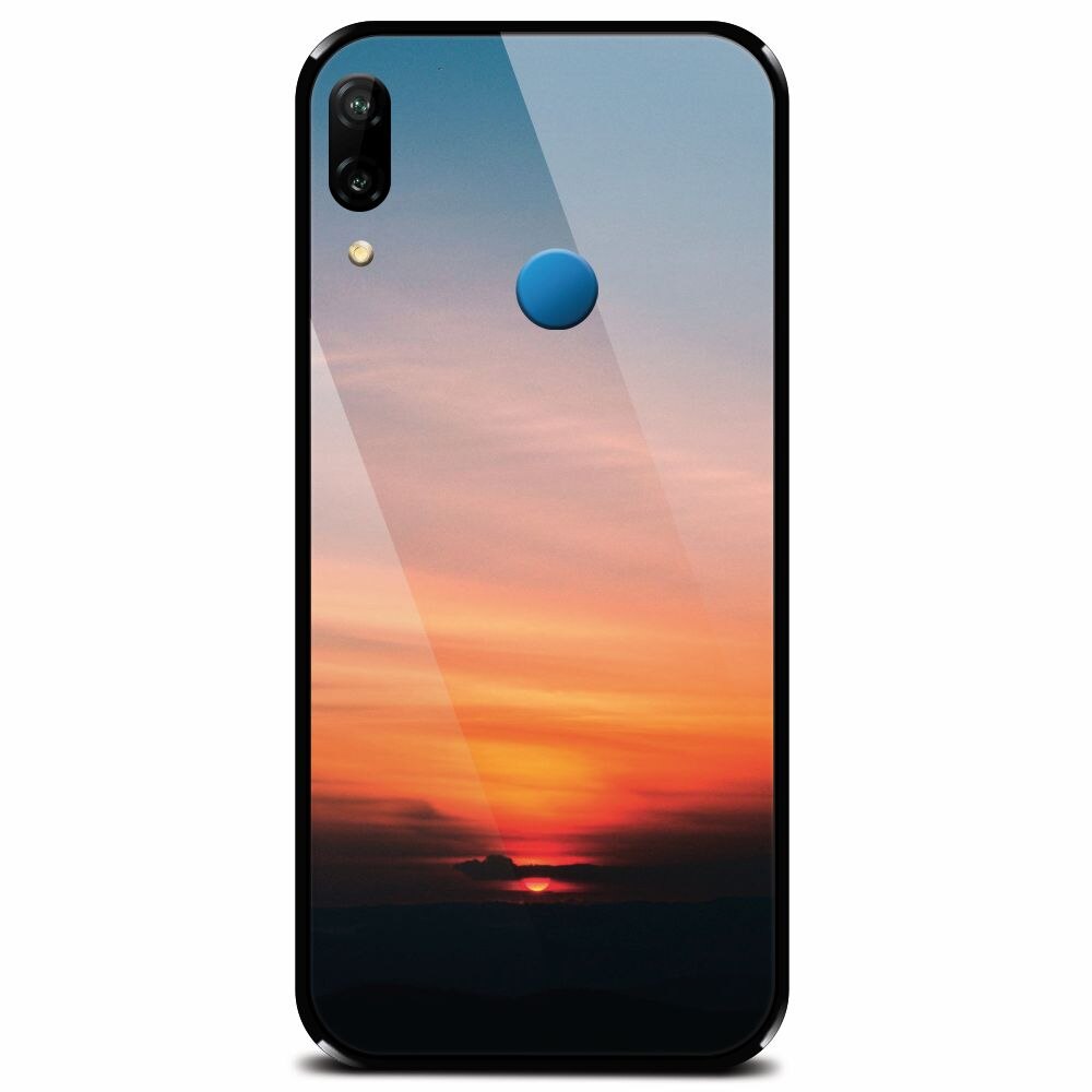 Husa din sticla securizata pentru Huawei P20 Lite, Calm Clouds