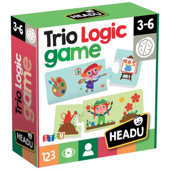 Puzzle Headu S.T.E.M. - Logic Trio, 36 piese, 12 ipostaze Puzzle Headu S.T.E.M. - Logic Trio, 36 piese, 12 ipostaze