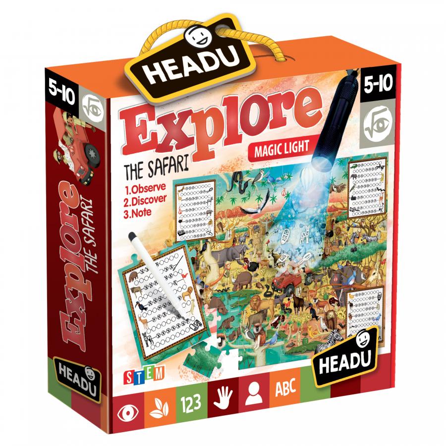 Puzzle Headu S.T.E.M. - Explorati Safari, 70 piese