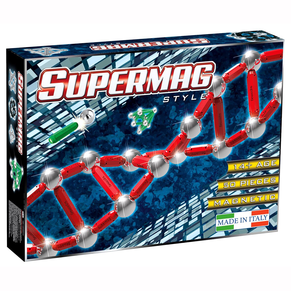 Set de constructie magnetic Supermag - Style, 50 piese