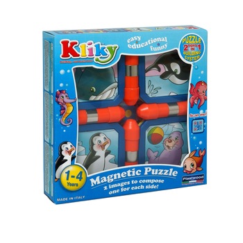 Set de constructie magnetic Kliky - Puzzle animale marine Set de constructie magnetic Kliky - Puzzle animale marine