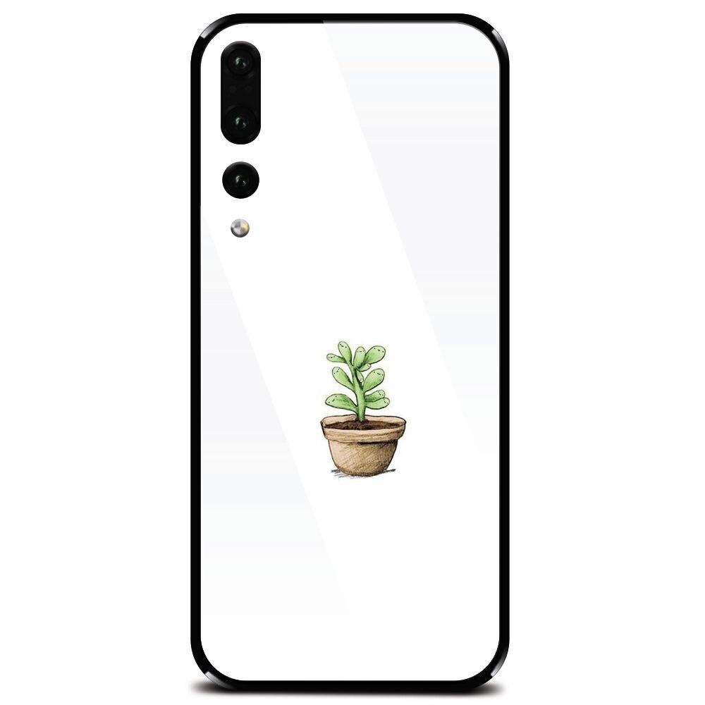 Husa din sticla securizata pentru Huawei P20 Pro, Cactus 101