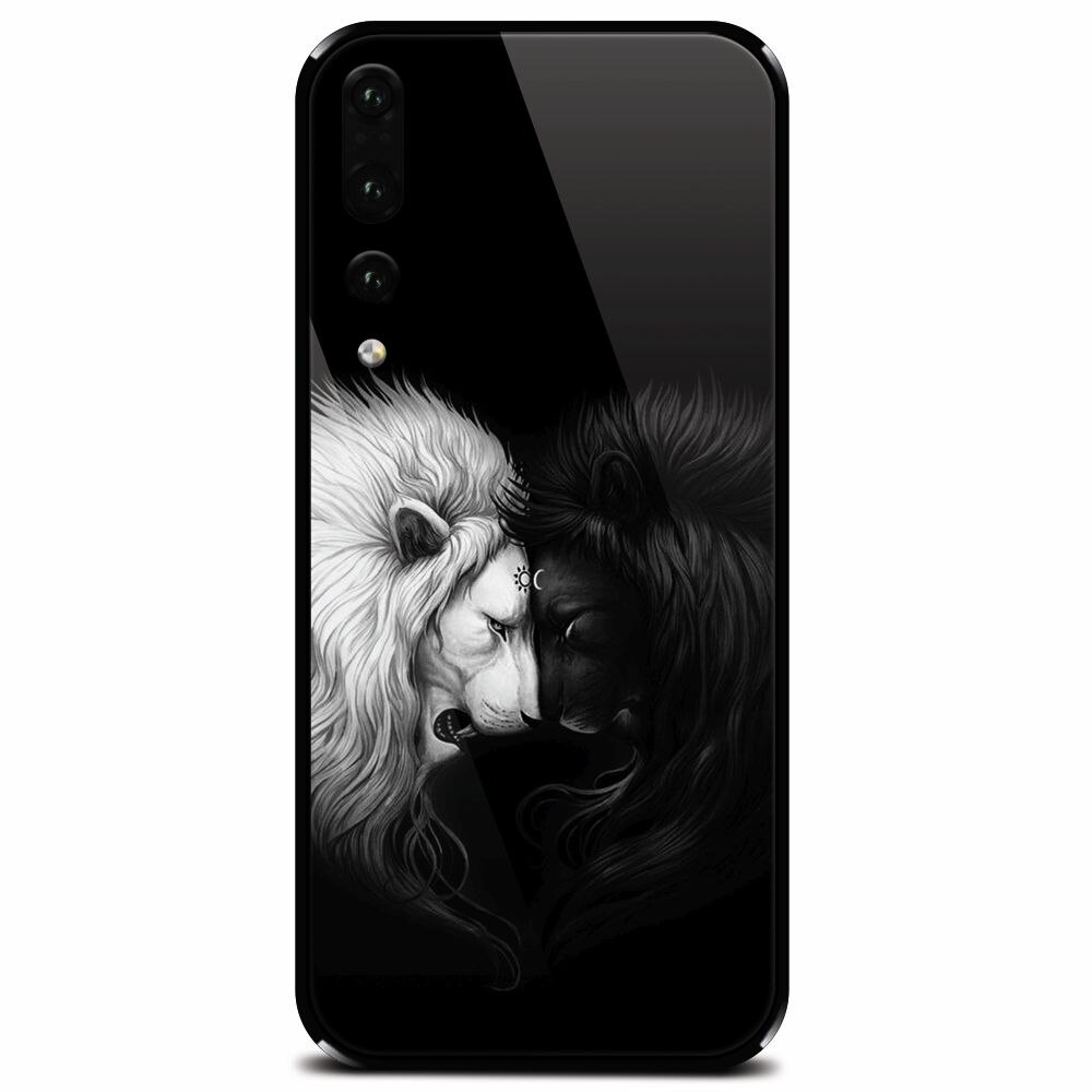 Husa din sticla securizata pentru Huawei P20 Pro, Lions
