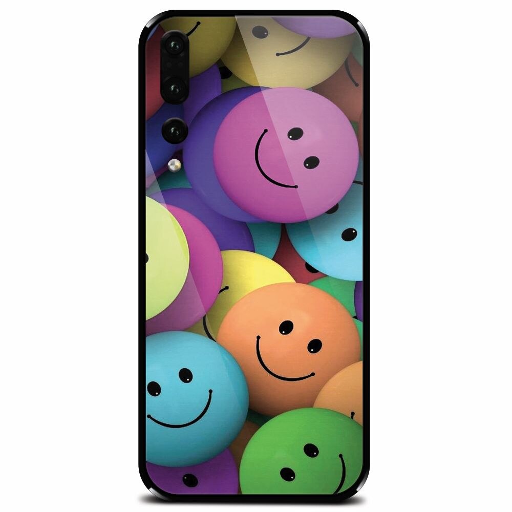 Husa din sticla securizata pentru Huawei P20 Pro, Smiles