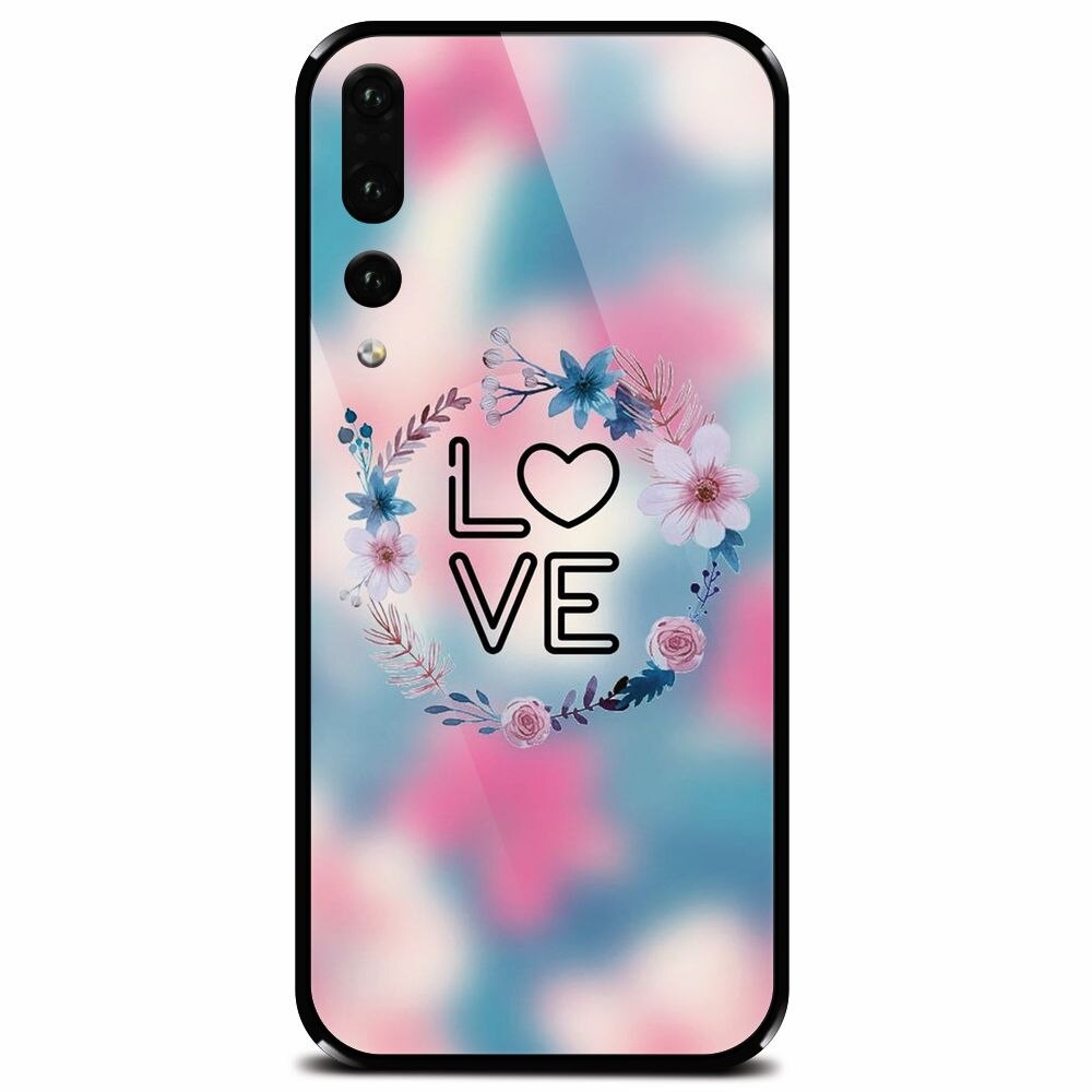 Husa din sticla securizata pentru Huawei P20 Pro, Love 001
