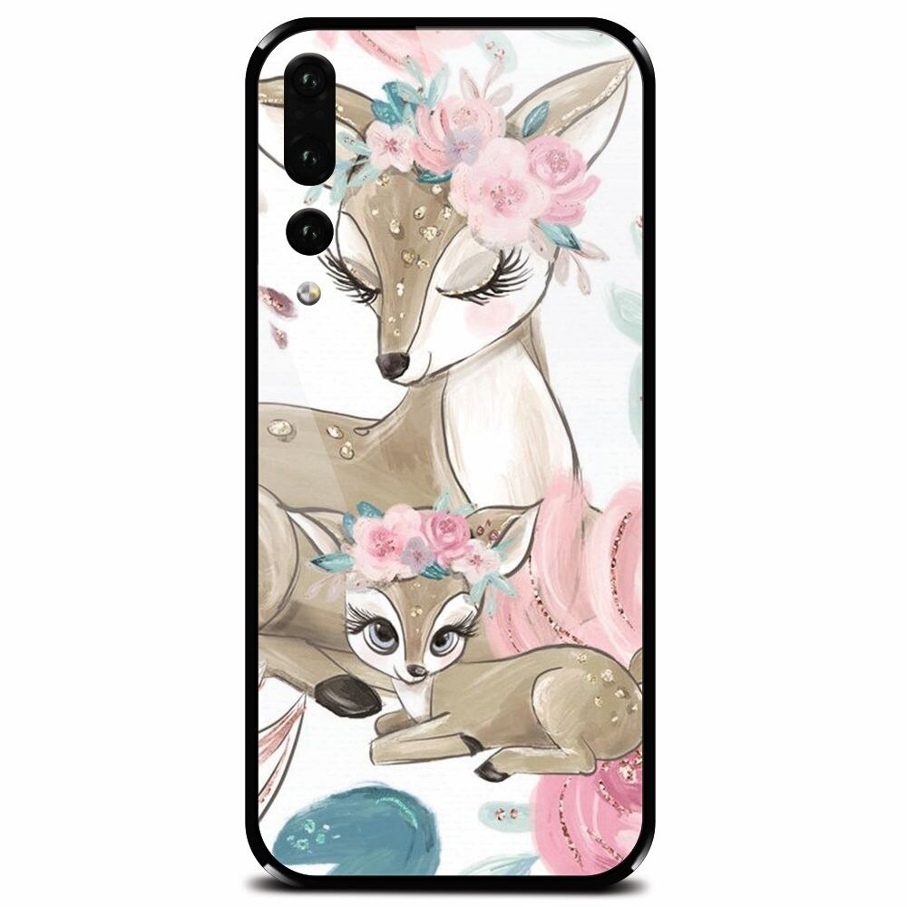 Husa din sticla securizata pentru Huawei P20 Pro, Deers
