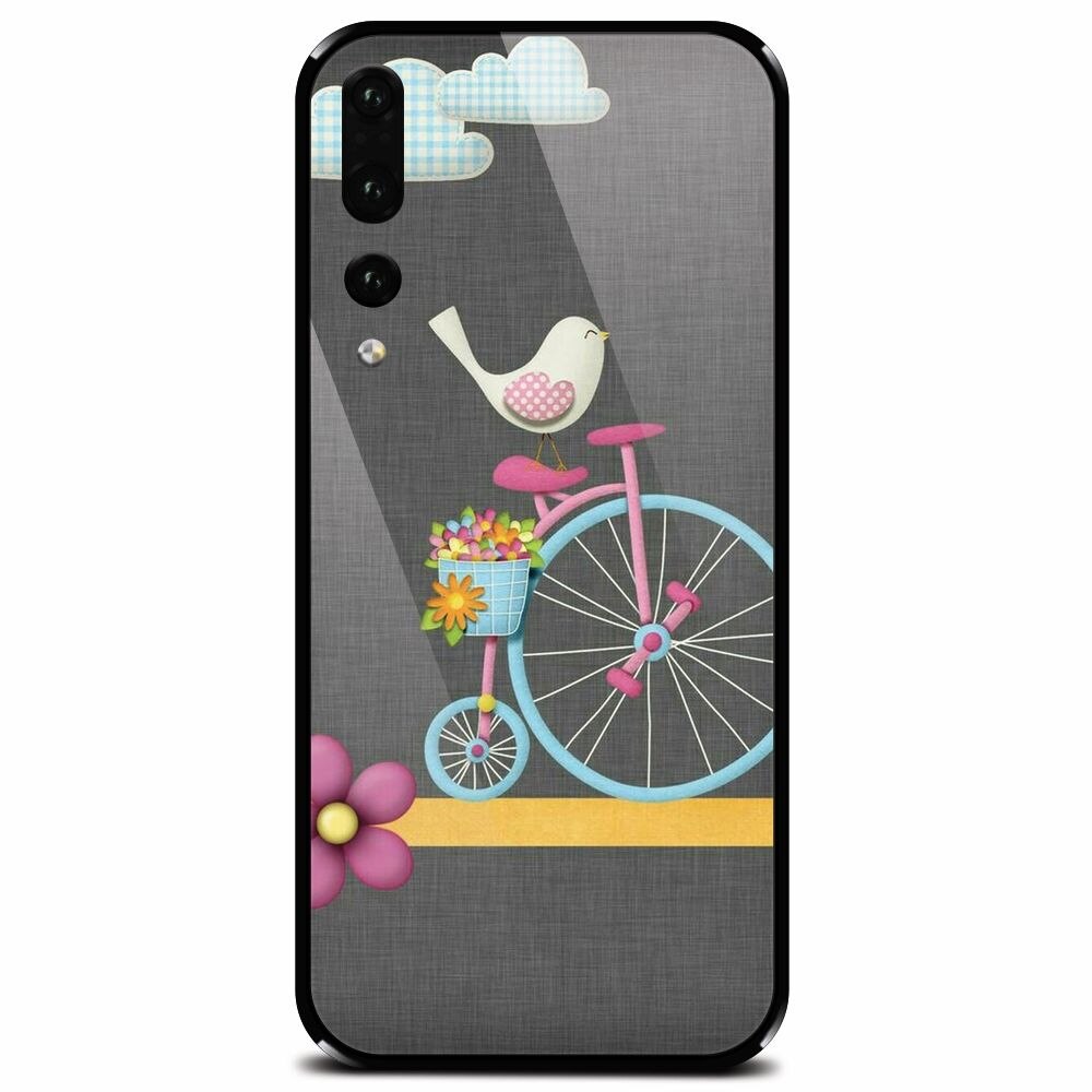 Husa din sticla securizata pentru Huawei P20 Pro, Bird