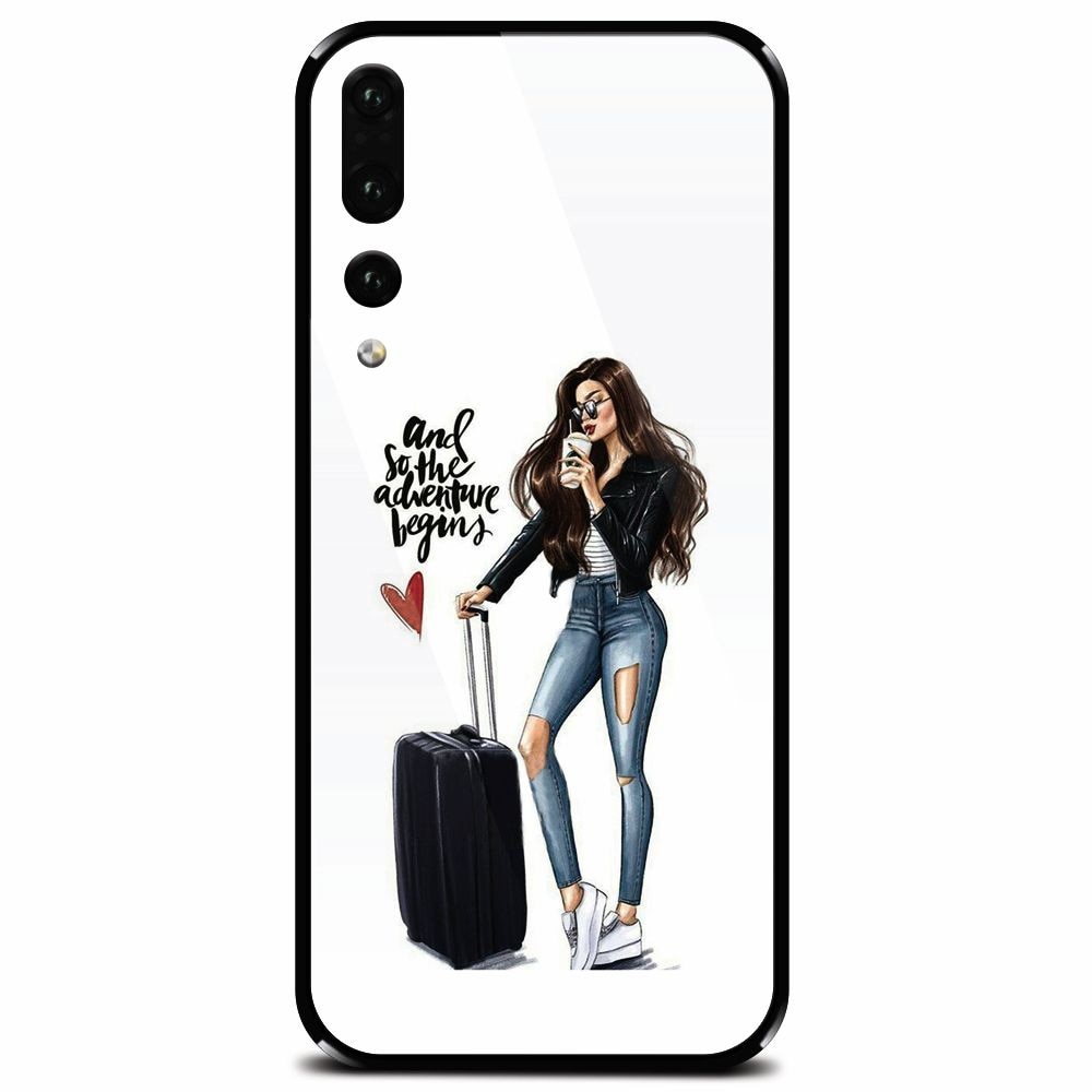 Husa din sticla securizata pentru Huawei P20 Pro, And So The Adventure Begins