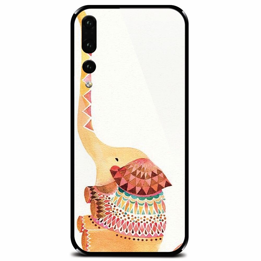 Husa din sticla securizata pentru Huawei P20 Pro, Elephant