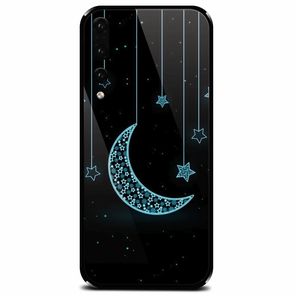 Husa din sticla securizata pentru Huawei P20 Pro, Moon
