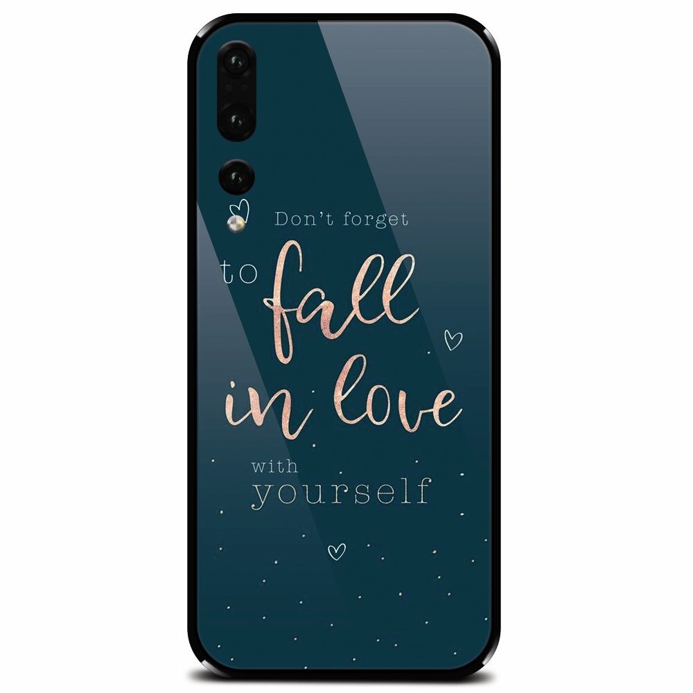 Husa din sticla securizata pentru Huawei P20 Pro, Fall In Love