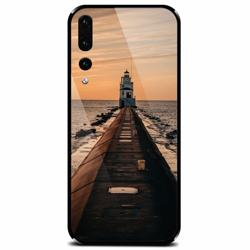Husa din sticla securizata pentru Huawei P20 Pro, Dawn Dusk