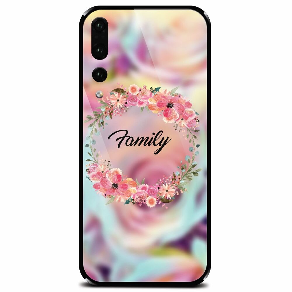 Husa din sticla securizata pentru Huawei P20 Pro, Family