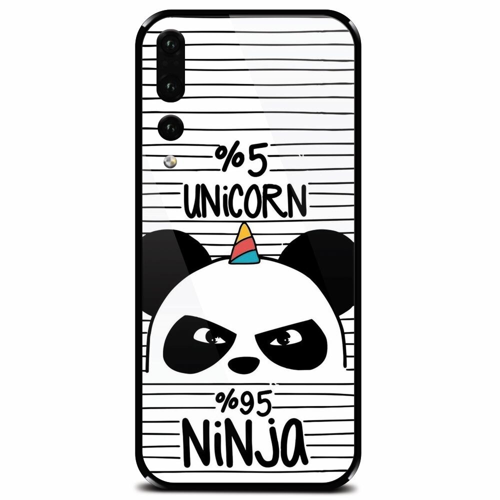 Husa din sticla securizata pentru Huawei P20 Pro, Unicorn Ninja